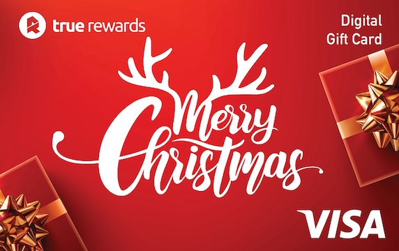 True Rewards Christmas Antlers Digital Visa